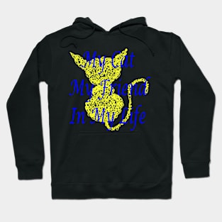 Scribble Yellow Cat Hoodie